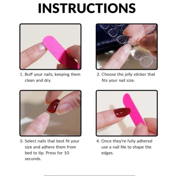 Elevate Your Style with, 24pcs long almond black Fake Nail set, - Picture 2 of 4